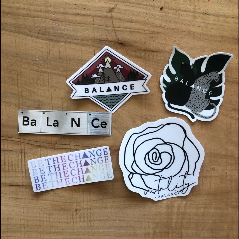 Balance Athletica sticker collection